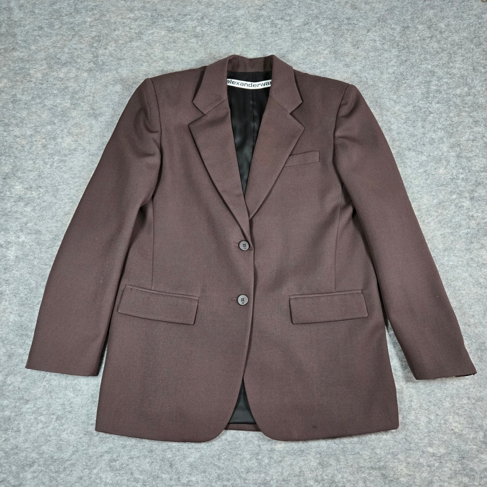 Alexander Wang Womens Brown Sample Tailored Office Professional Blazer